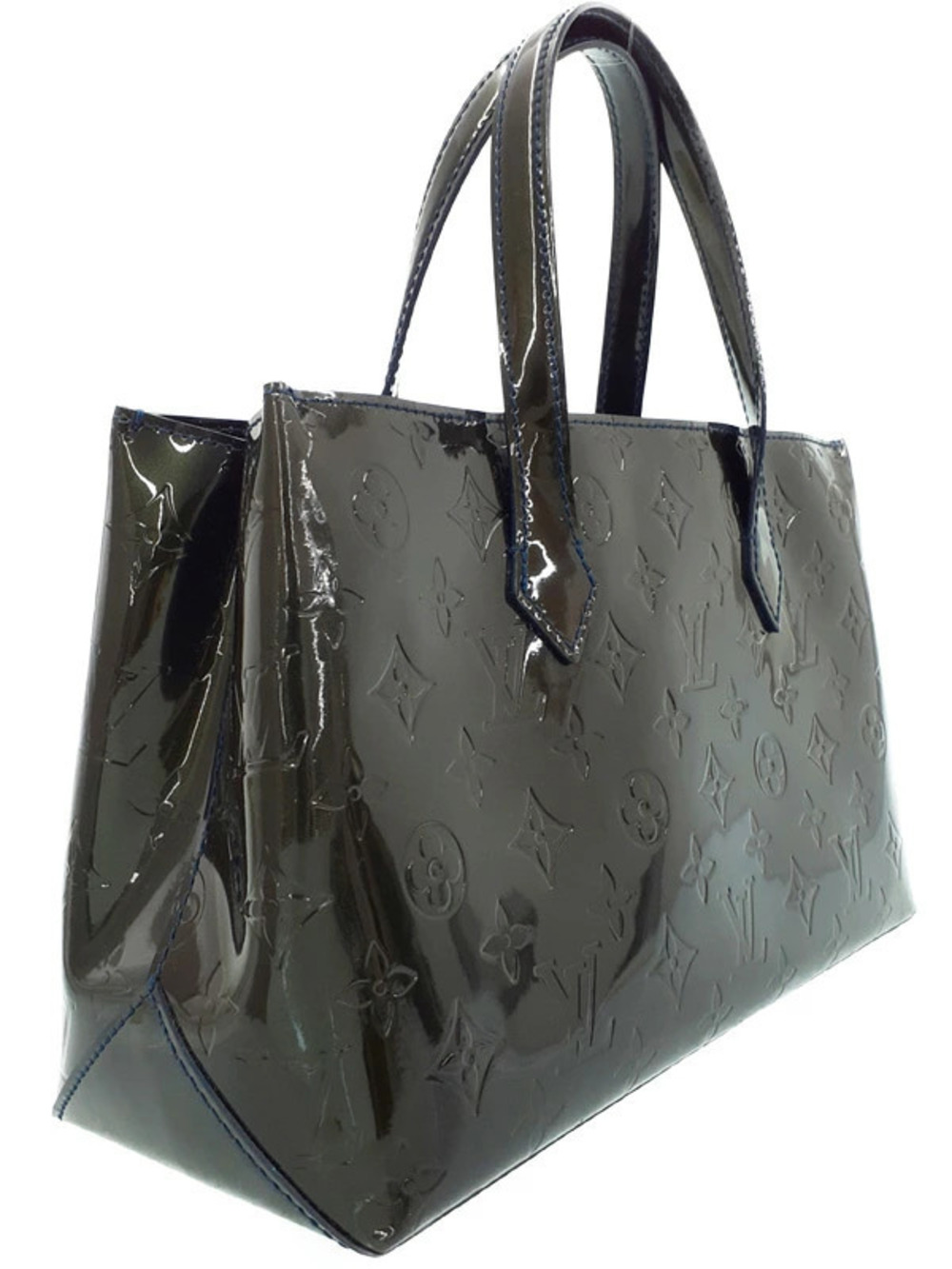 Louis Vuitton Handbag Monogram Vernis Wilshire Brown